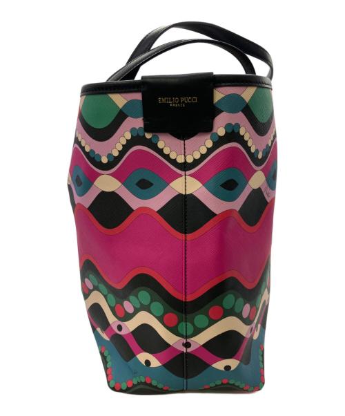 Emilio Pucci（エミリオ プッチ）Emilio Pucci (エミリオ プッチ) トートバッグ ピンク×ブラックの古着・服飾アイテム