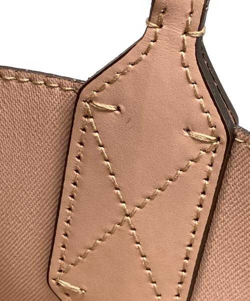 GUCCI（グッチ）GUCCI (グッチ) GGスプリーム トートバッグ ベージュ×ピンクの古着・服飾アイテム