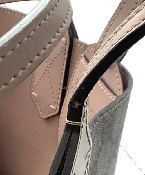 GUCCI（グッチ）GUCCI (グッチ) GGスプリーム トートバッグ ベージュ×ピンクの古着・服飾アイテム