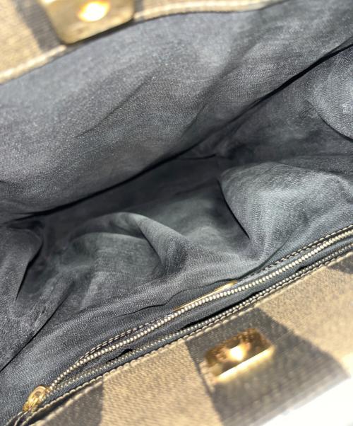 FENDI（フェンディ）FENDI (フェンディ) ペカントートバッグ ブラウン×ブラックの古着・服飾アイテム