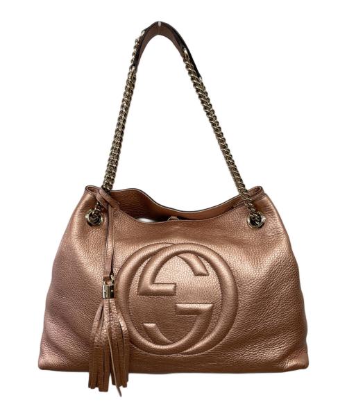 GUCCI（グッチ）GUCCI (グッチ) フリンジ タッセル インターロッキングG ピンクの古着・服飾アイテム