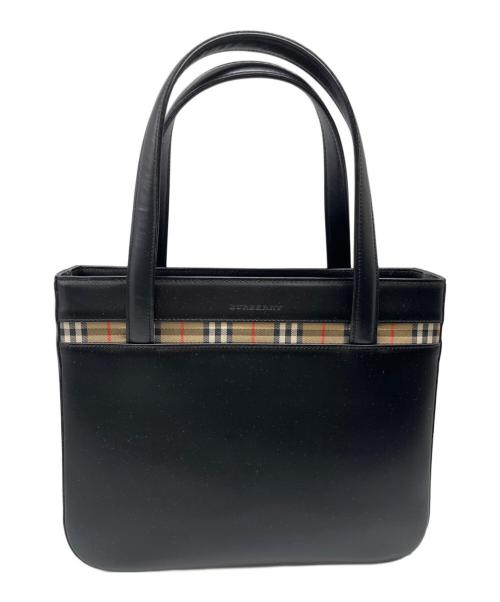 Burberry's（バーバリー）Burberry's (バーバリーズ) レザートートバッグ ブラックの古着・服飾アイテム