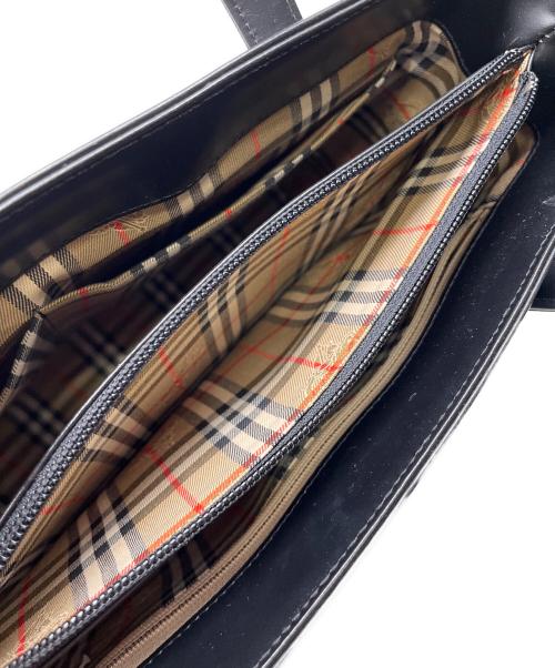 Burberry's（バーバリー）Burberry's (バーバリーズ) レザートートバッグ ブラックの古着・服飾アイテム