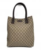GUCCIグッチ）の古着「GGスプリーム トートバッグ／GG SUPREME TOTE BAG」｜ベージュ