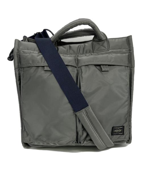 PORTER（ポーター）PORTER (ポーター) ショルダーバッグ/PX TANKER 2WAY VERTICAL TOTE BAG M オリーブの古着・服飾アイテム