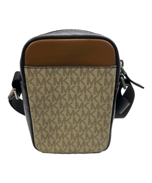 MICHAEL KORS（マイケル・コース）MICHAEL KORS (マイケル・コース) ショルダーバッグ ブラック×ブラウンの古着・服飾アイテム