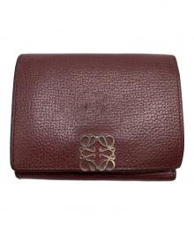 LOEWE（ロエベ）の古着「3つ折り財布/	アナグラムトライフォールドウォレット」｜ブラウン