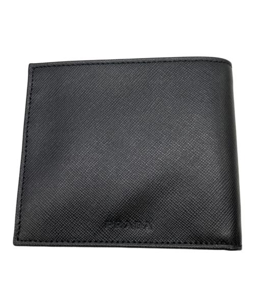 PRADA（プラダ）PRADA (プラダ) 2つ折り財布 ブラックの古着・服飾アイテム