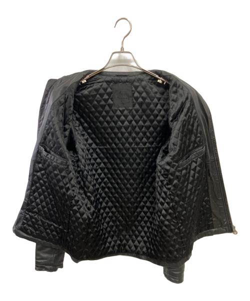 stussy（ステューシー）stussy (ステューシー) シングルライダースジャケット ブラック サイズ:Mの古着・服飾アイテム