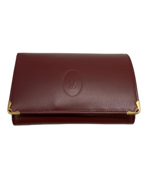Cartier（カルティエ）Cartier (カルティエ) 2つ折り財布 レッドの古着・服飾アイテム