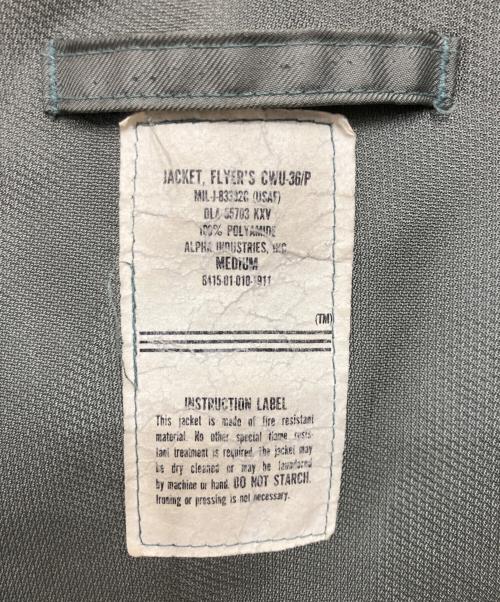 ALPHA（アルファ）ALPHA (アルファ) CWU-36P フライトジャケット 民生モデル／CWU-36P FLIGHT JACKET CIVILIAN MODEL オリーブ サイズ:Mの古着・服飾アイテム
