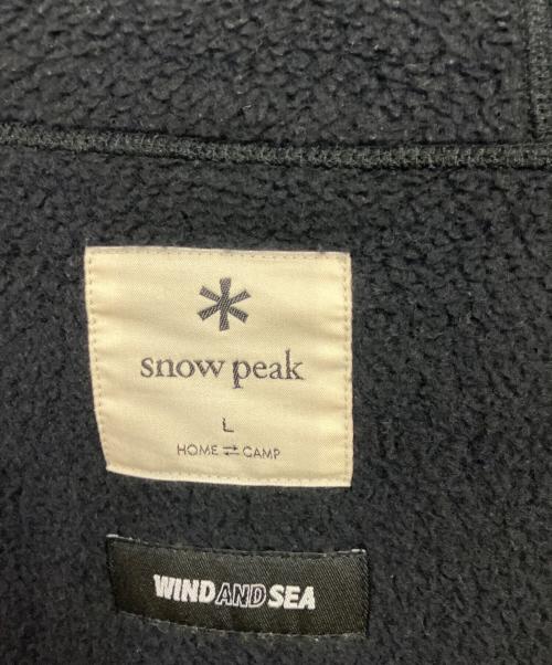Snow peak（スノーピーク）Snow peak (スノーピーク) WIND AND SEA (ウィンダンシー) フリースジャケット ブラック サイズ:Lの古着・服飾アイテム