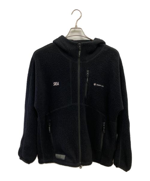 Snow peak（スノーピーク）Snow peak (スノーピーク) WIND AND SEA (ウィンダンシー) フリースジャケット ブラック サイズ:Lの古着・服飾アイテム