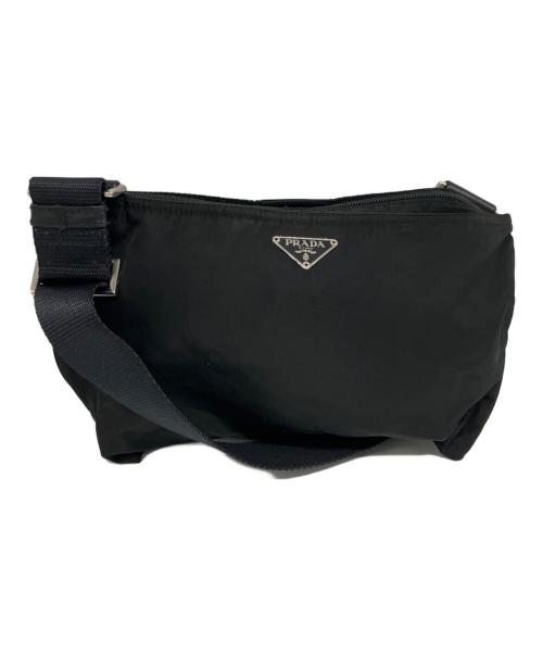 PRADA（プラダ）PRADA (プラダ) ナイロンショルダーバッグ ブラックの古着・服飾アイテム