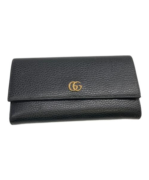 GUCCI（グッチ）GUCCI (グッチ) 長財布 ブラックの古着・服飾アイテム