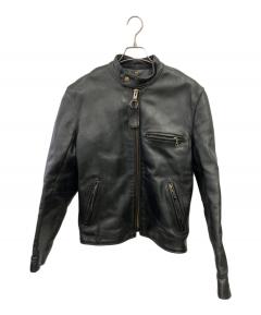 Vansonブラック レザー シングルライダース　 コメットCOMETサイズ38 VANSON コメットシングルライダースジャケット レザージャケット