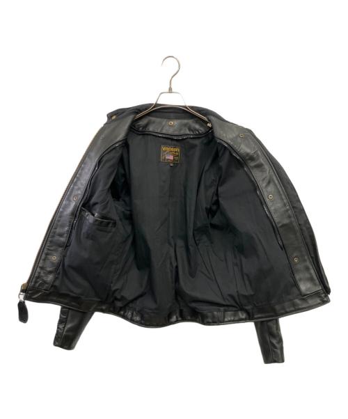 VANSON（バンソン）VANSON (バンソン) シングルライダースジャケット ブラック サイズ:38の古着・服飾アイテム