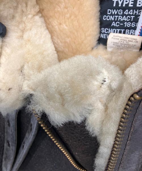 Schott（ショット）shott (ショット) B-3ジャケット ブラウン サイズ:42の古着・服飾アイテム