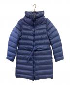 MaxMaraマックスマーラ）の古着「ヘリボーンプリントダウンコート」｜ネイビー