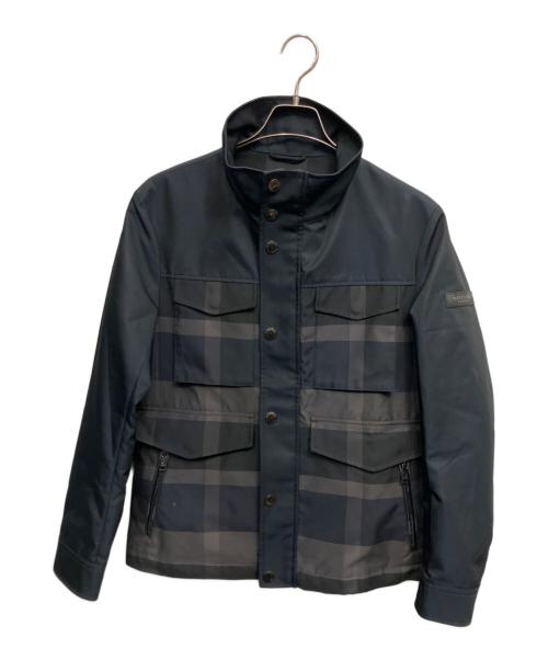 BLACK LABEL CRESTBRIDGE（ブラックレーベル クレストブリッジ）BLACK LABEL CRESTBRIDGE (ブラックレーベル クレストブリッジ) トーナルクレストブリッジチェックスタンド ネイビー サイズ:Mの古着・服飾アイテム