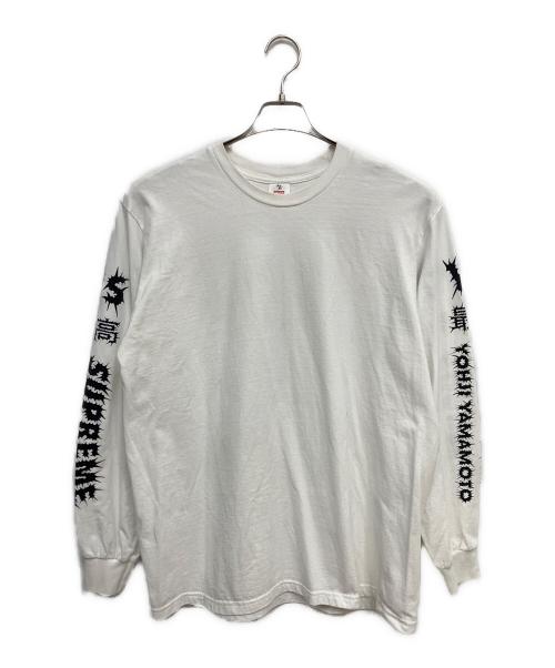 SUPREME（シュプリーム）SUPREME (シュプリーム) YOHJI YAMAMOTO (ヨウジヤマモト) ロングスリーブTシャツ ホワイト サイズ:Lの古着・服飾アイテム
