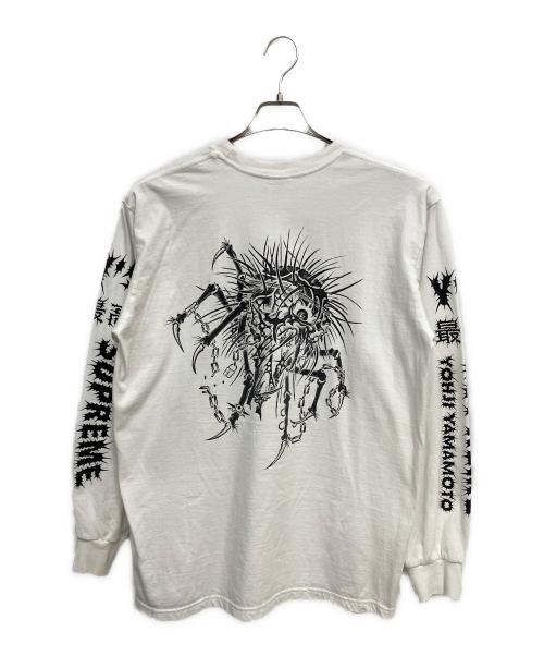 SUPREME（シュプリーム）SUPREME (シュプリーム) YOHJI YAMAMOTO (ヨウジヤマモト) ロングスリーブTシャツ ホワイト サイズ:Lの古着・服飾アイテム