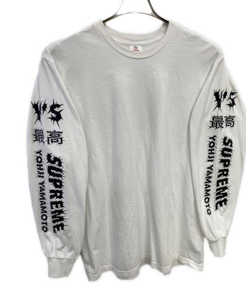 SUPREME（シュプリーム）SUPREME (シュプリーム) YOHJI YAMAMOTO (ヨウジヤマモト) ロングスリーブTシャツ ホワイト サイズ:Lの古着・服飾アイテム