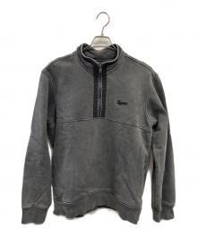 SUPREME（シュプリーム）の古着「Overdyed Half Zip Up Sweatshirt」｜グレー