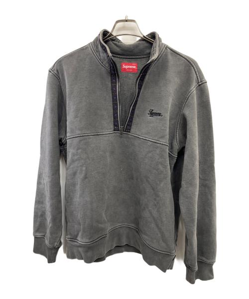 SUPREME（シュプリーム）SUPREME (シュプリーム) Overdyed Half Zip Up Sweatshirt グレー サイズ:Mの古着・服飾アイテム