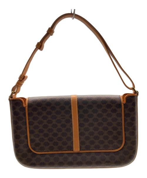 CELINE（セリーヌ）CELINE (セリーヌ) マカダム　セミワンショルダーバッグ ブラウンの古着・服飾アイテム