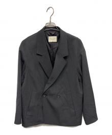 PUBLIC TOKYO（パブリックトウキョウ）の古着「AQUA WOOLカルゼダブル/テーラードジャケット」｜グレー