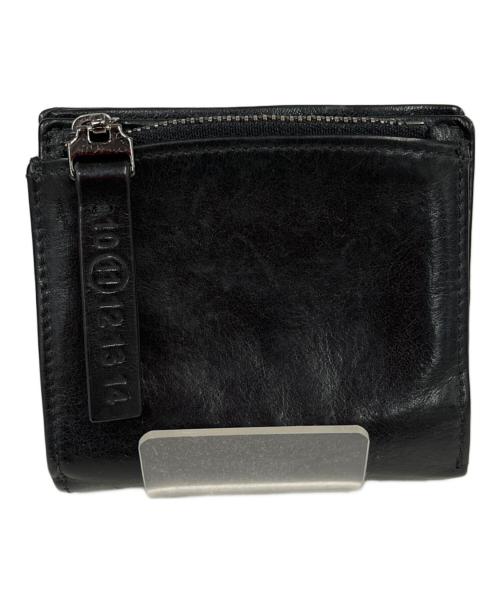 Maison Margiela（メゾンマルジェラ）Maison Margiela (メゾンマルジェラ) フォールデッドレザーウォレット ブラックの古着・服飾アイテム