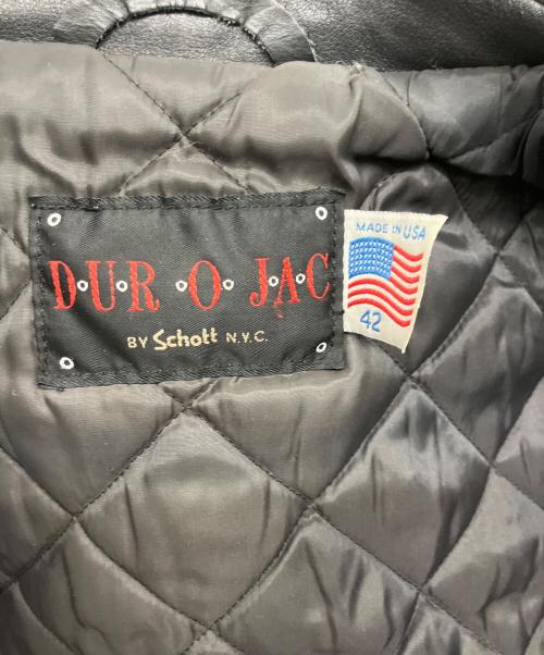 DUROJAC BY Schott（ショット）DUROJAC BY Schott (ショット) レザージャケット ブラック サイズ:42の古着・服飾アイテム