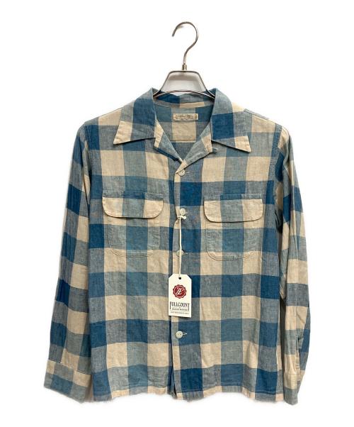 FULLCOUNT（フルカウント）FULLCOUNT (フルカウント) OPEN CHECKER HAWAIIAN SHIRT ブルー サイズ:36の古着・服飾アイテム