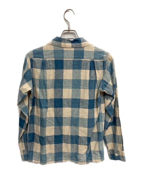 FULLCOUNT（フルカウント）FULLCOUNT (フルカウント) OPEN CHECKER HAWAIIAN SHIRT ブルー サイズ:36の古着・服飾アイテム