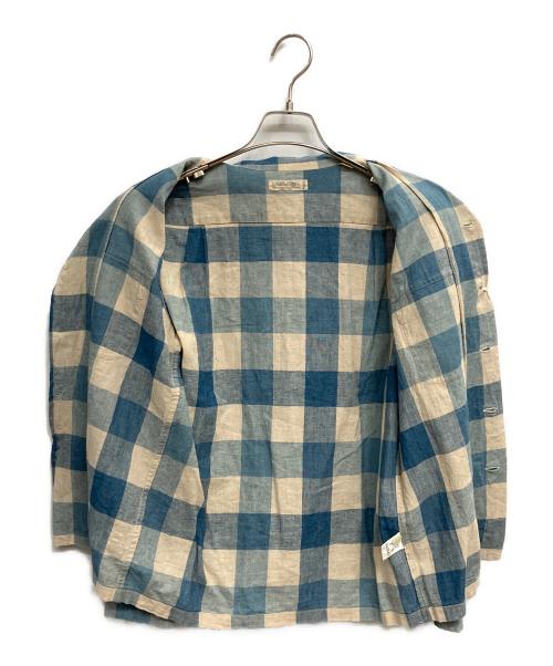 FULLCOUNT（フルカウント）FULLCOUNT (フルカウント) OPEN CHECKER HAWAIIAN SHIRT ブルー サイズ:36の古着・服飾アイテム