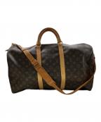 LOUIS VUITTONルイ ヴィトン）の古着「ボストンバッグキーポル・バンドリエール50」｜ブラウン