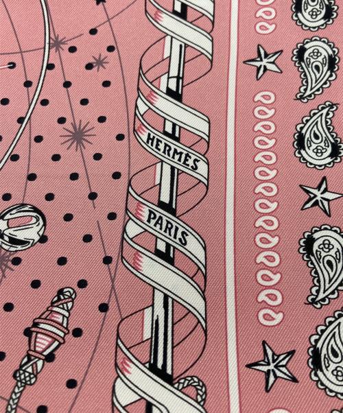 HERMES（エルメス）HERMES (エルメス) バンダナ55　CHORUS STELLARUM ピンク サイズ:55×55の古着・服飾アイテム