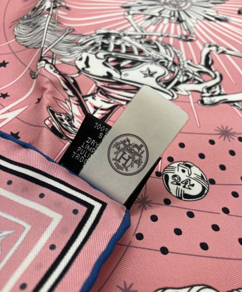 HERMES（エルメス）HERMES (エルメス) バンダナ55　CHORUS STELLARUM ピンク サイズ:55×55の古着・服飾アイテム