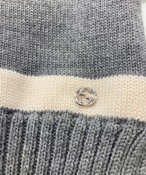 GUCCI（グッチ）GUCCI (グッチ) マフラー グレー サイズ:25×180cmの古着・服飾アイテム