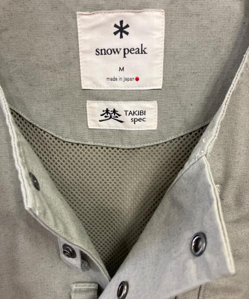 Snow peak（スノーピーク）Snow peak (スノーピーク) TAKIBI Canvas Vest グレー サイズ:Mの古着・服飾アイテム