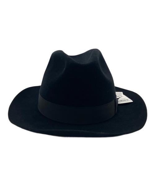 BORSALINO（ボルサリーノ）BORSALINO (ボルサリーノ) 中折れハット ブラックの古着・服飾アイテム