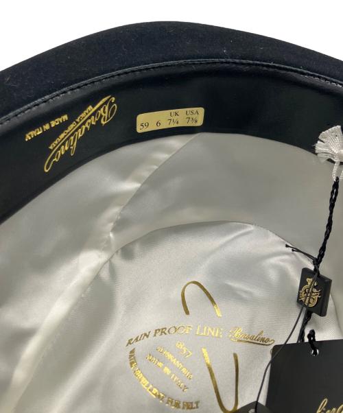 BORSALINO（ボルサリーノ）BORSALINO (ボルサリーノ) 中折れハット ブラックの古着・服飾アイテム