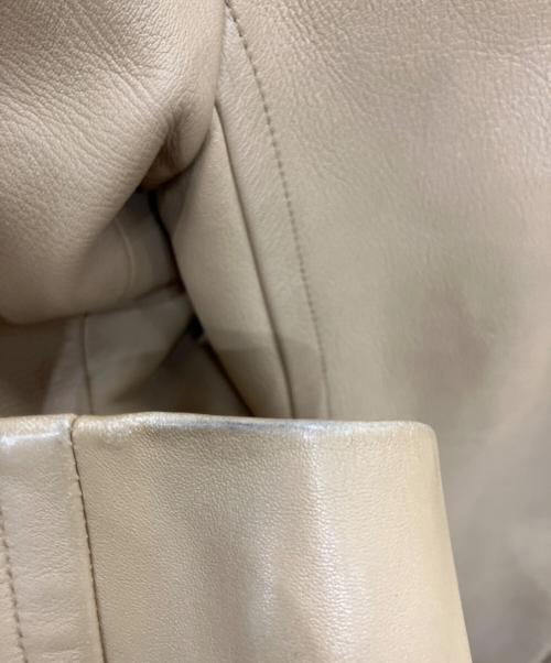 COACH（コーチ）COACH (コーチ) レザージャケット ベージュ サイズ:XSの古着・服飾アイテム