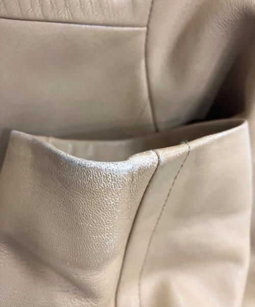 COACH（コーチ）COACH (コーチ) レザージャケット ベージュ サイズ:XSの古着・服飾アイテム