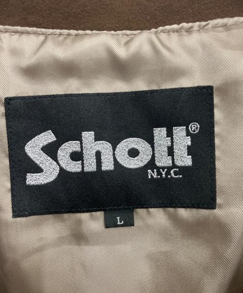 Schott（ショット）Schott (ショット) JOURNAL STANDARD (ジャーナルスタンダード) レザージャケット/SCHOTT SMU suede coverall ブラウン サイズ:Lの古着・服飾アイテム
