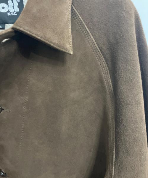 Schott（ショット）Schott (ショット) JOURNAL STANDARD (ジャーナルスタンダード) レザージャケット/SCHOTT SMU suede coverall ブラウン サイズ:Lの古着・服飾アイテム