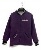 whitesville×LOONEY TUNESホワイツビル×ルーニーチューンズ）の古着「スタジャン/WHITESVILLE PHARAOH JACKET ROAD RUNNER」｜パープル