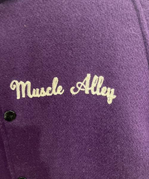 whitesville（ホワイツビル）whitesville (ホワイツビル) LOONEY TUNES (ルーニーチューンズ) スタジャン/WHITESVILLE PHARAOH JACKET ROAD RUNNER パープル サイズ:38の古着・服飾アイテム