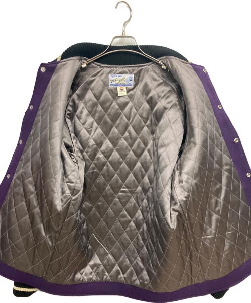 whitesville（ホワイツビル）whitesville (ホワイツビル) LOONEY TUNES (ルーニーチューンズ) スタジャン/WHITESVILLE PHARAOH JACKET ROAD RUNNER パープル サイズ:38の古着・服飾アイテム